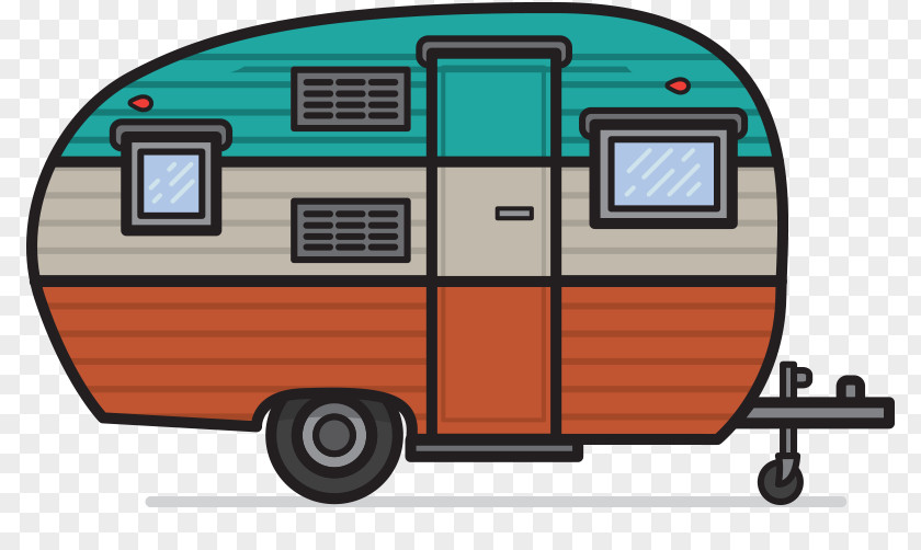 Vintage Camping Cliparts Campervans Caravan Vehicle Clip Art PNG