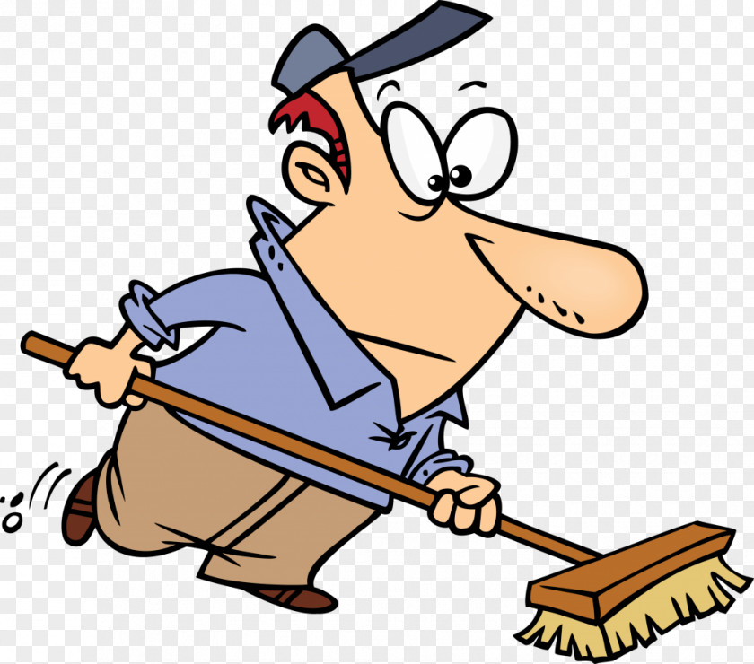 Broom Janitor Cartoon Cleaner Clip Art PNG