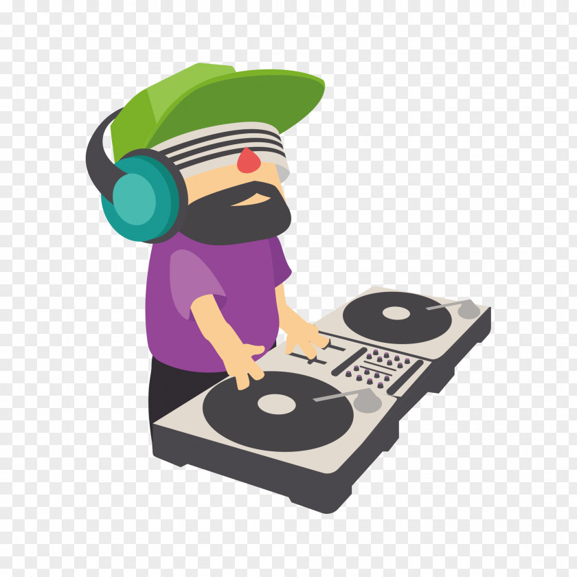 DJ Illustration Disc Jockey Download Headphones PNG