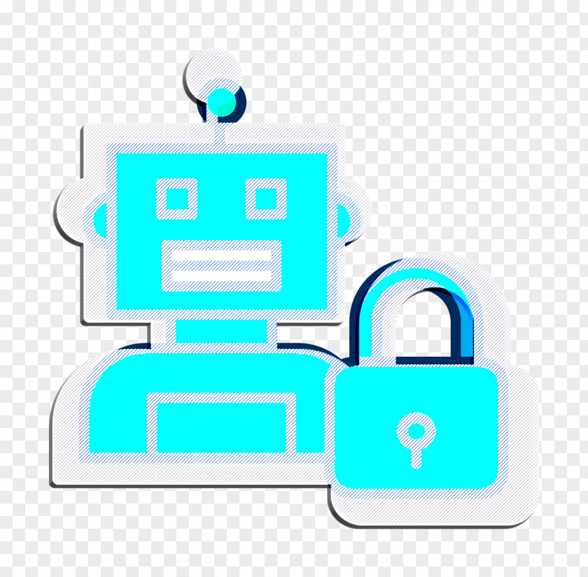 Futuristic Icon Lock Robots PNG