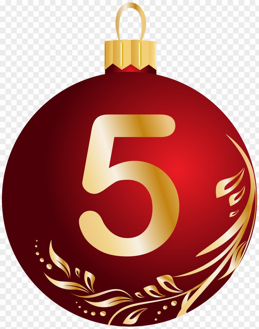 Christmas Ball Number Five Transparent PNG Clip Art Image Bronner's Wonderland Ornament Decoration Tree PNG