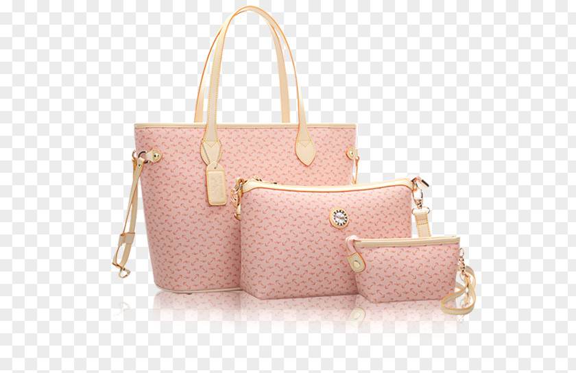 Pink Wallet And Handbag Tote Bag PNG
