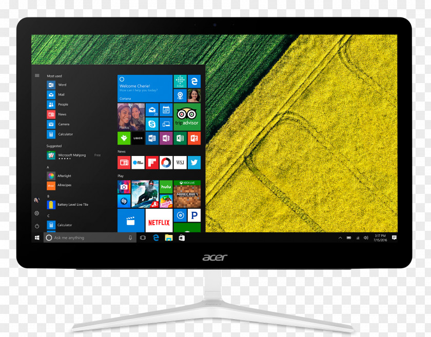 Laptop Dell Acer Aspire All-in-one PNG