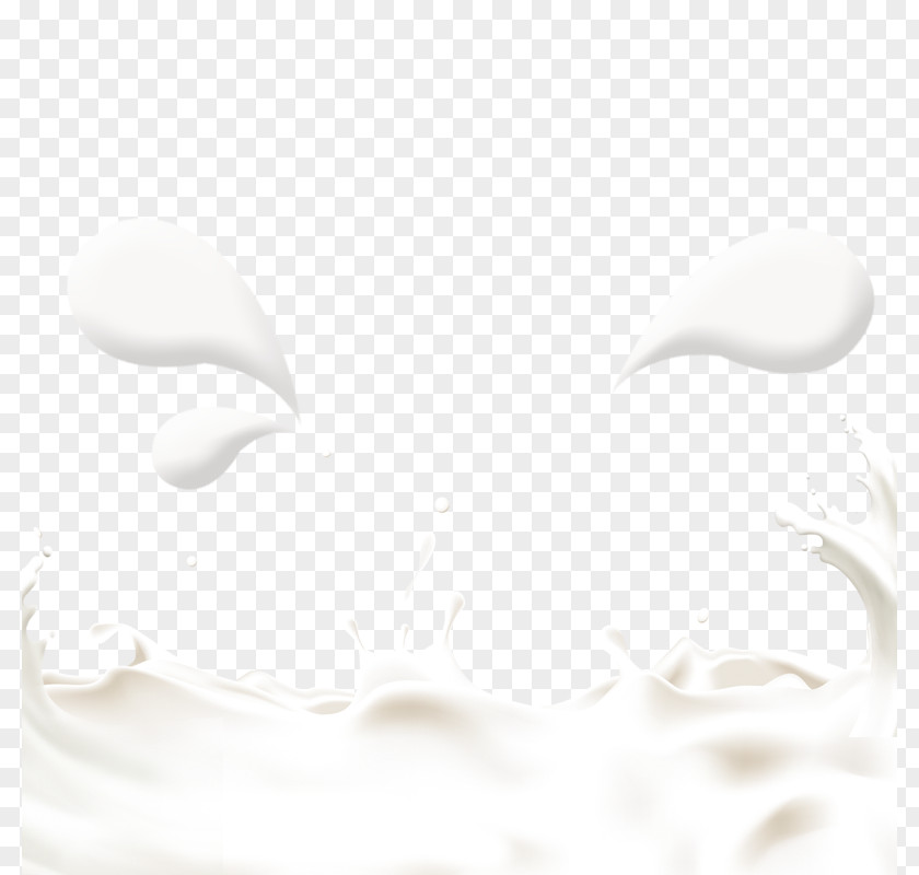 Splash Of Milk Flower White Black Pattern PNG