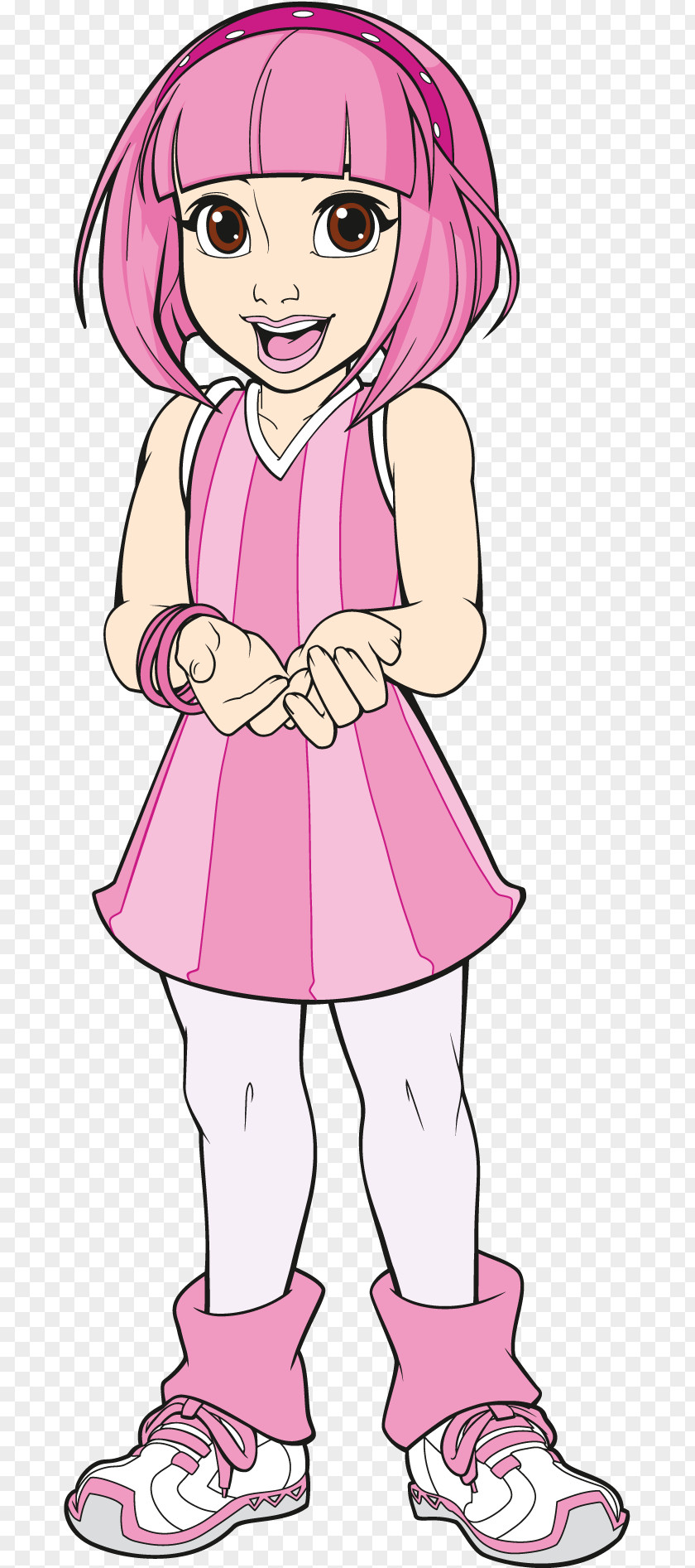 Stephanie (lazytown) Nose Arm Line Art Clip PNG