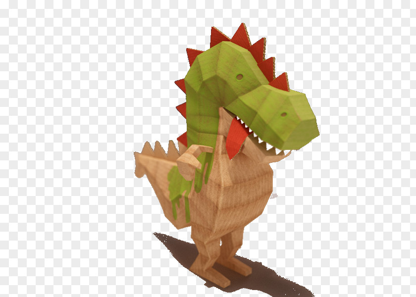 Three-dimensional Paper Small Crocodile Papercutting Illustration PNG