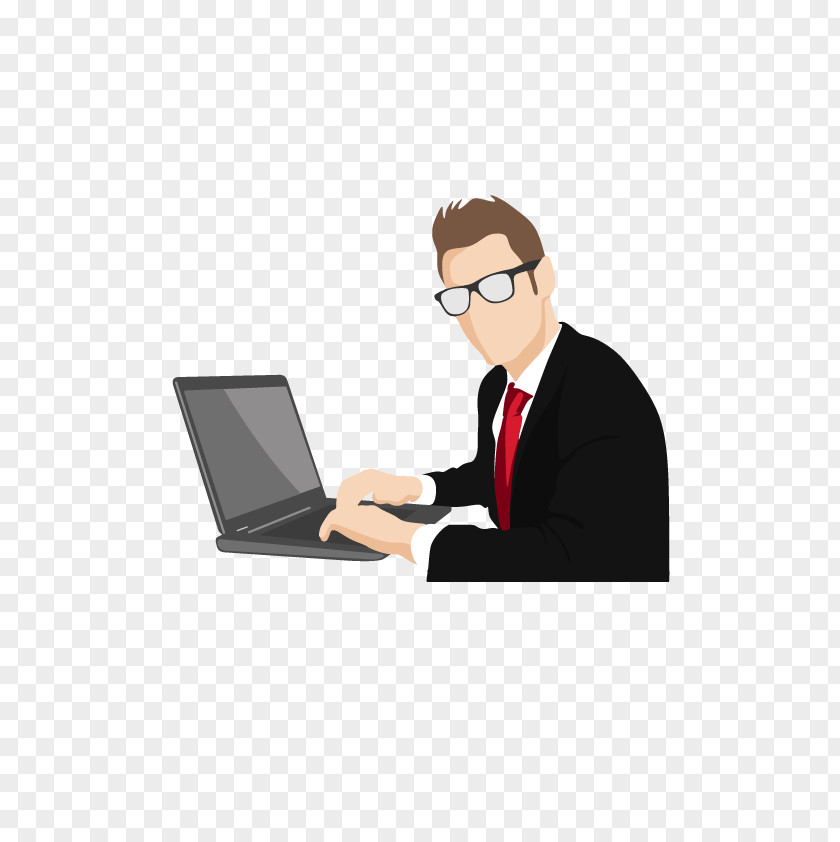 Work Man Vector Elements Laptop System Administrator Computer Software PNG
