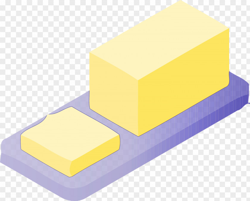 Yellow Rectangle Dairy Sponge PNG