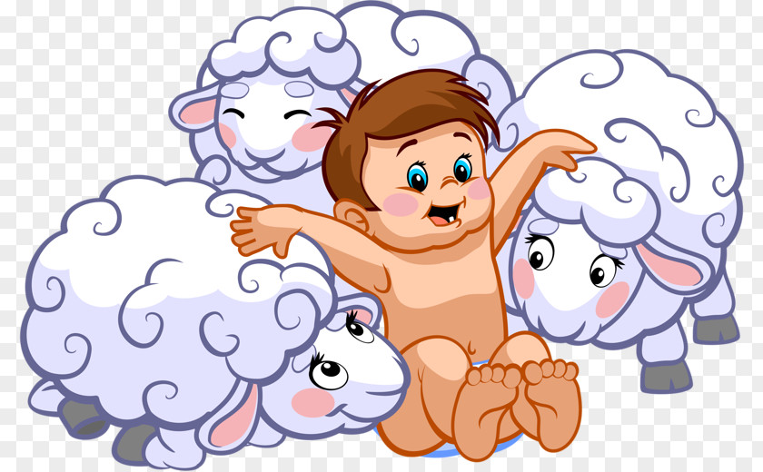 Boy And Sheep Shepherd Illustration PNG