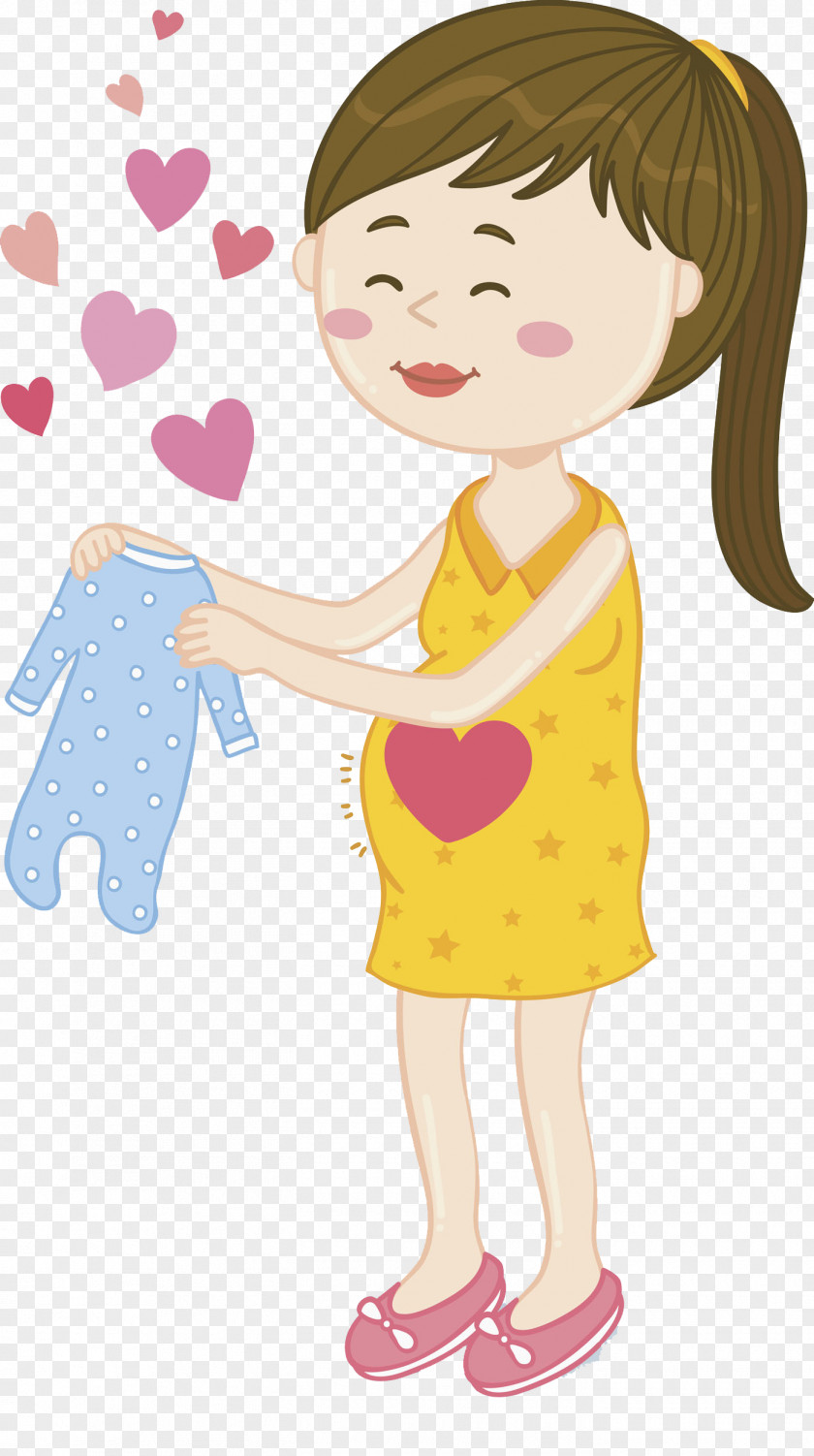 Pregnant Women With Long Hair Drawing Pregnancy Clip Art PNG