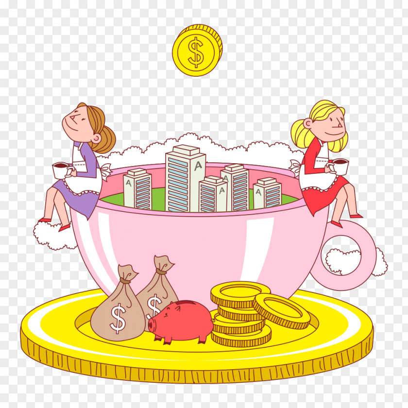 Purse Cartoon Cup PNG