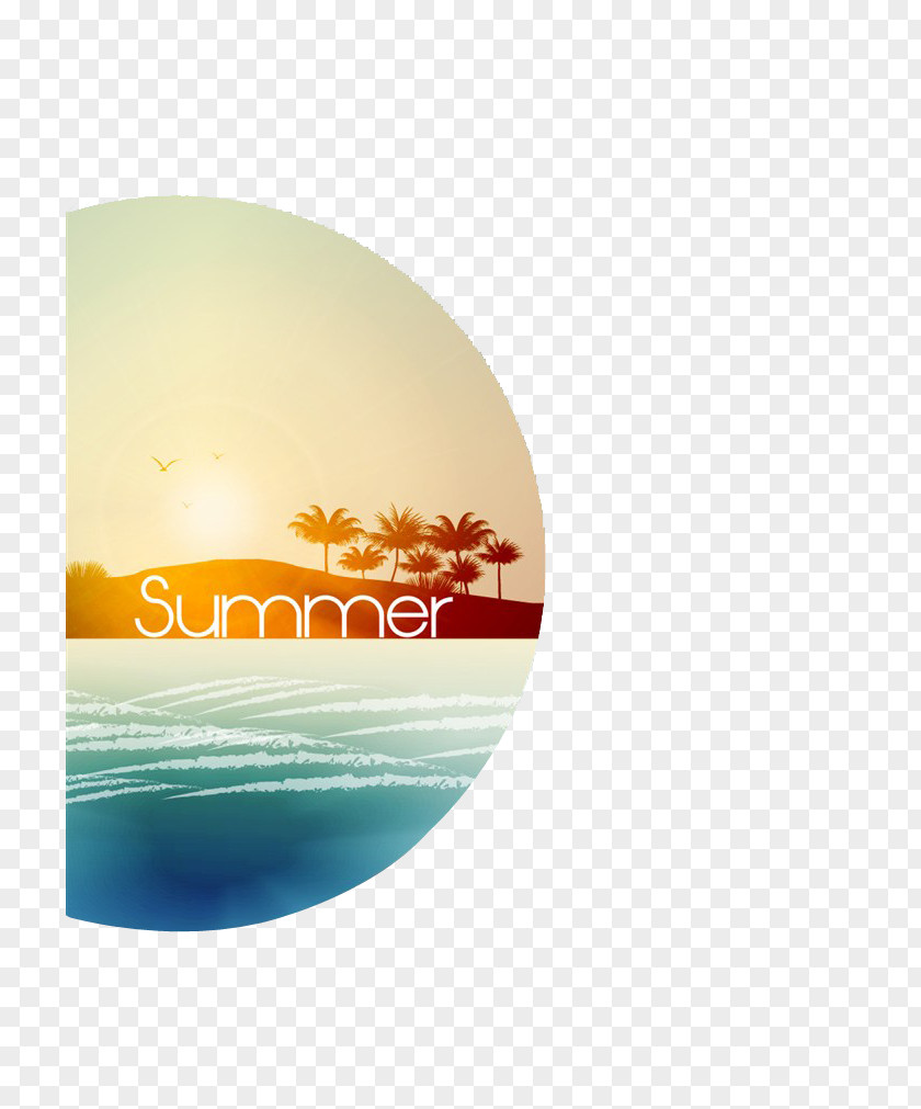 Great Summer Sunshine Island Waterfront Romantic Aesthetic Landscape Album Cover Icon PNG
