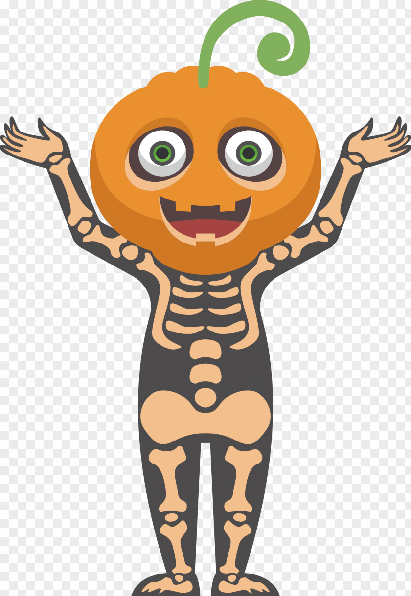 Pumpkin Skull Monster Calabaza Jack-o-lantern Halloween PNG