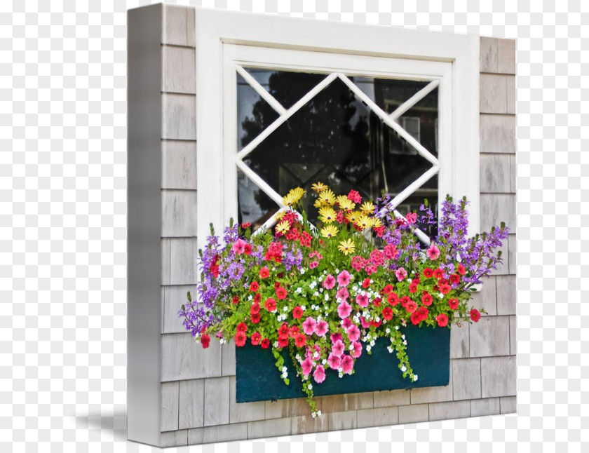 Flower Box Window Facade PNG