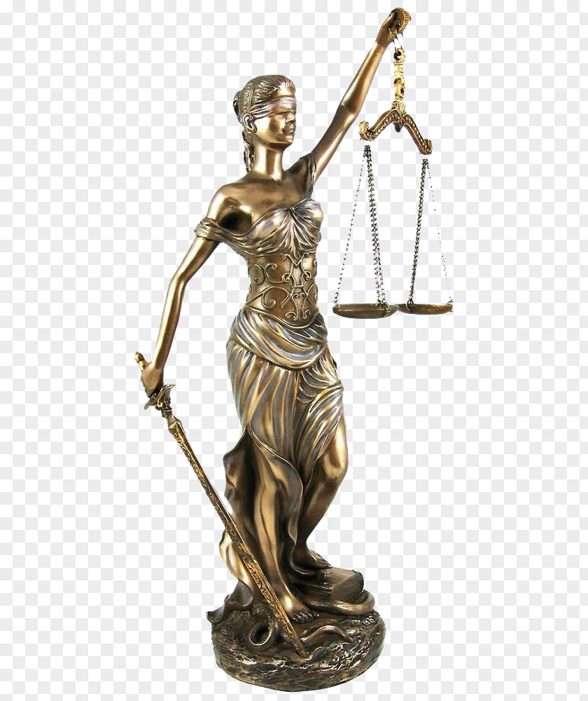 Lawyer Lady Justice Bronze Sculpture Themis Statue PNG