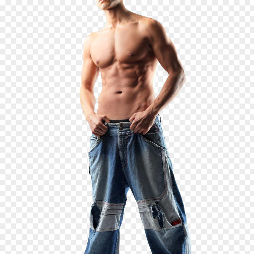 Torn Jeans, Muscle Boy Jeans Denim PNG
