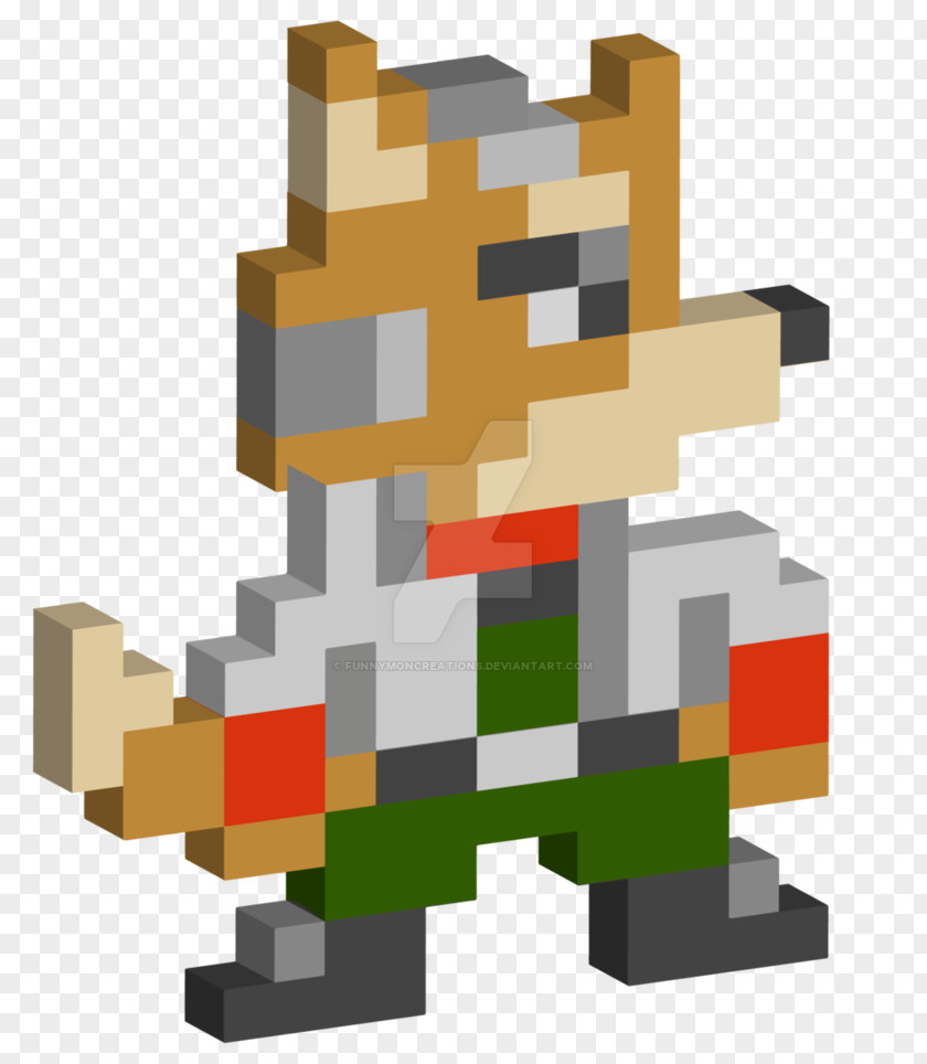 8 BIT Fox McCloud 8-bit Star PNG