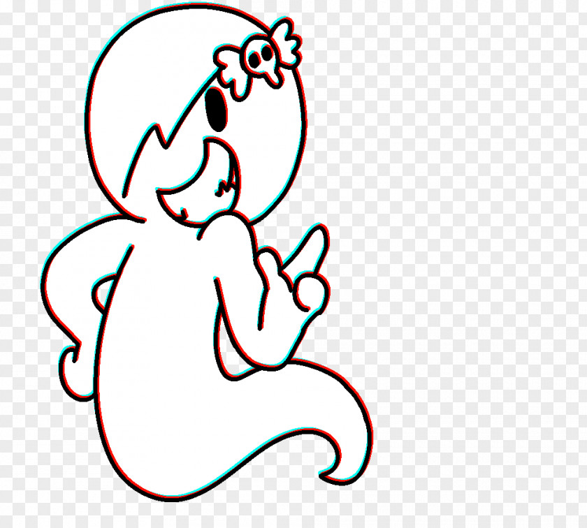 Ghost Carrie Line Art Image PNG