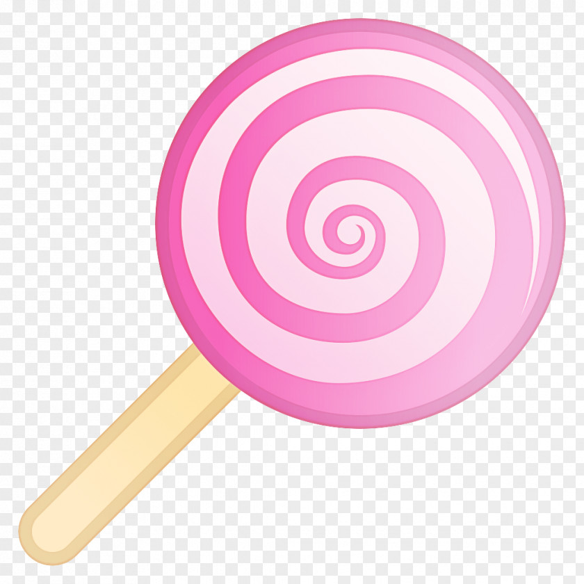 Magenta Spiral Lollipop Cartoon PNG