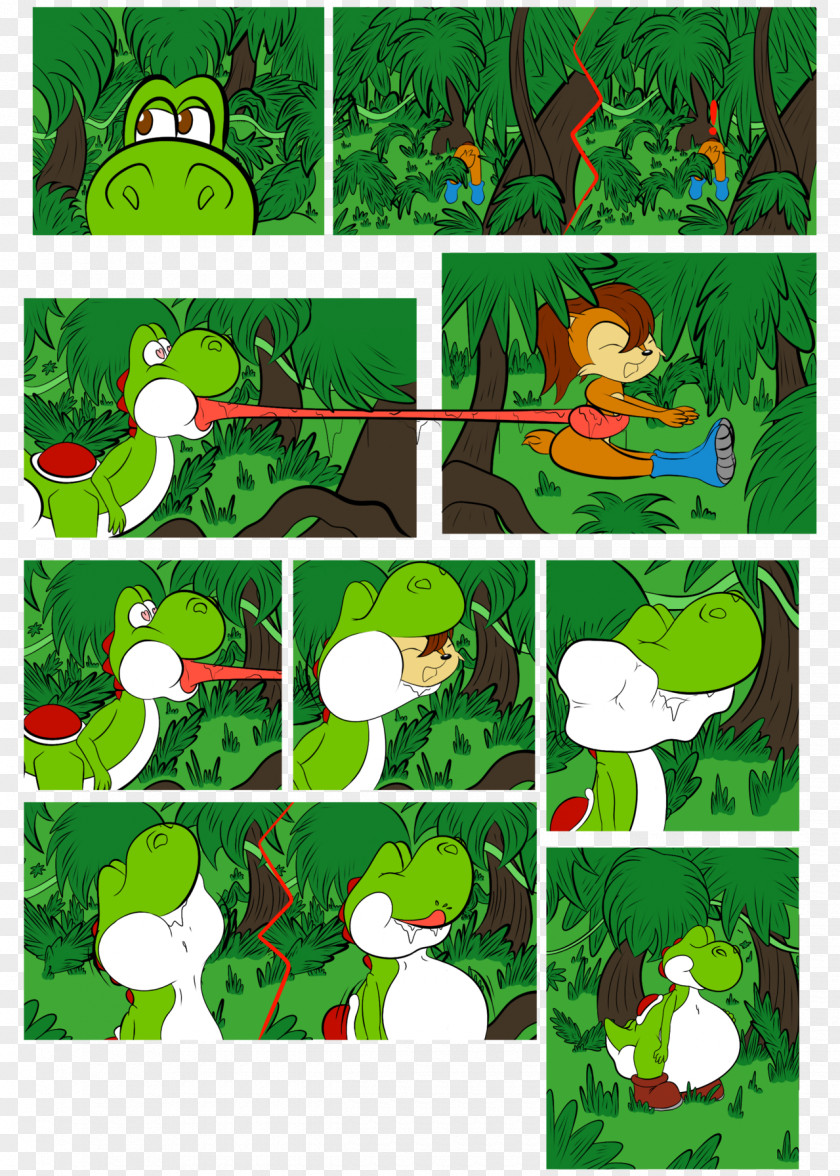 Vorarephilia Yoshi's Island Cartoon Comics PNG Comics, fierce expression clipart PNG