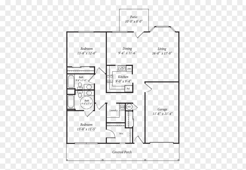 Cottage Drawing Floor Plan Paper PNG