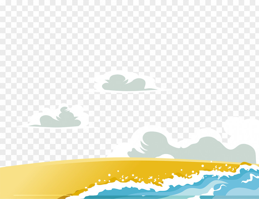 Hand-painted Surf Beach Yalong Bay Sandy Wind Wave PNG