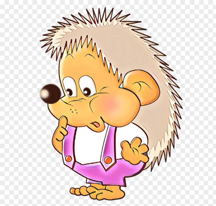 Cartoon Hedgehog Porcupine Erinaceidae Sticker PNG