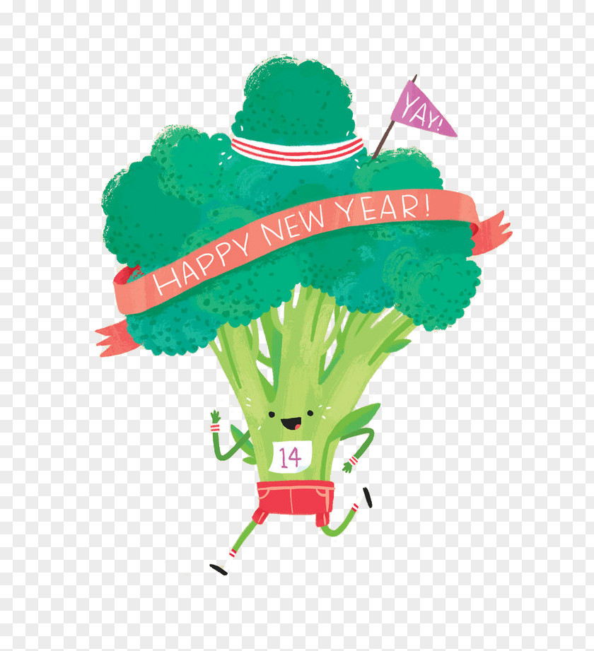 Cauliflower New Years Resolution Vegetable Illustration PNG