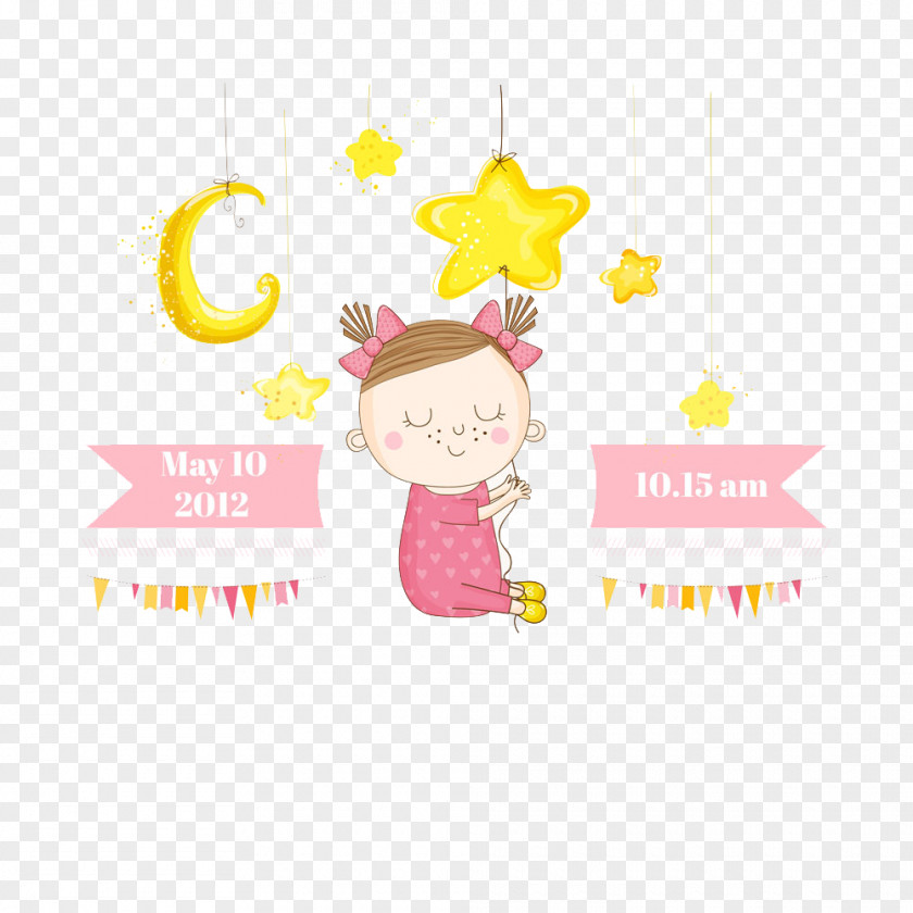 Female Baby Pull Buckle Creative Star HD Free Euclidean Vector Photography Royalty-free PNG