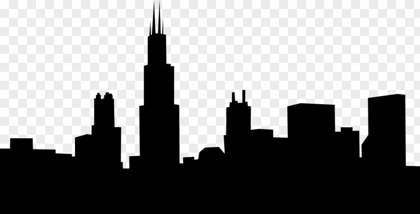 Tower Downtown City Skyline Silhouette PNG