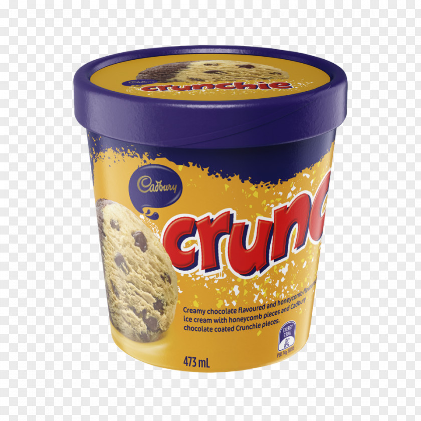 100 Percent Fresh Crunchie Chocolate Ice Cream Milk Cadbury PNG