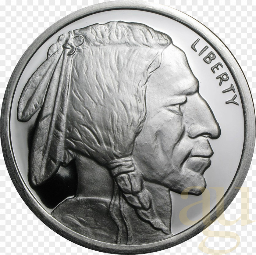 American Indian Bullion Coin Silver Copper PNG