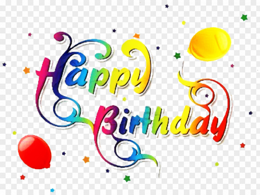 Calligraphy Text Happy Birthday PNG