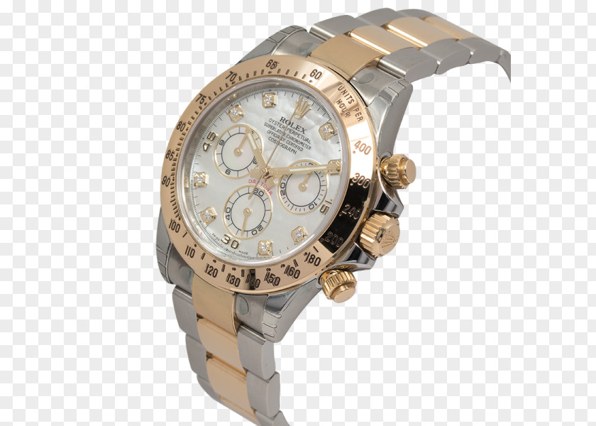 Mother Pearl Oyster Rolex Daytona Watch Strap Diamond Colored Gold PNG