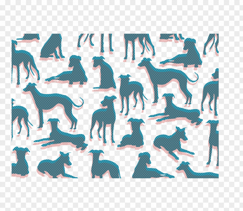 Puppy Dog Whippet Pet Sitting Illustration PNG
