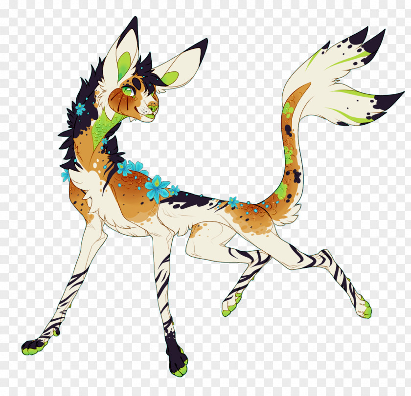 Giraffe Horse Deer Character Clip Art PNG