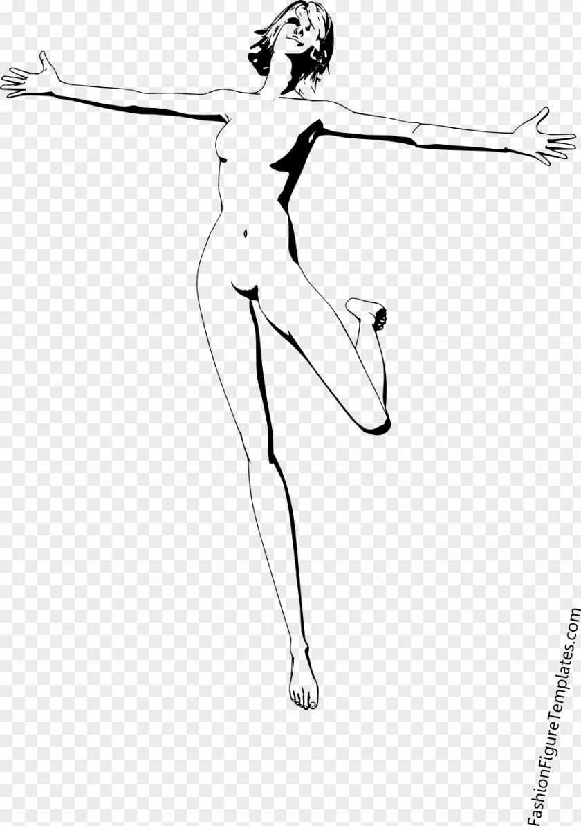Model Figure Drawing Fashion Illustration Croquis Sketch PNG