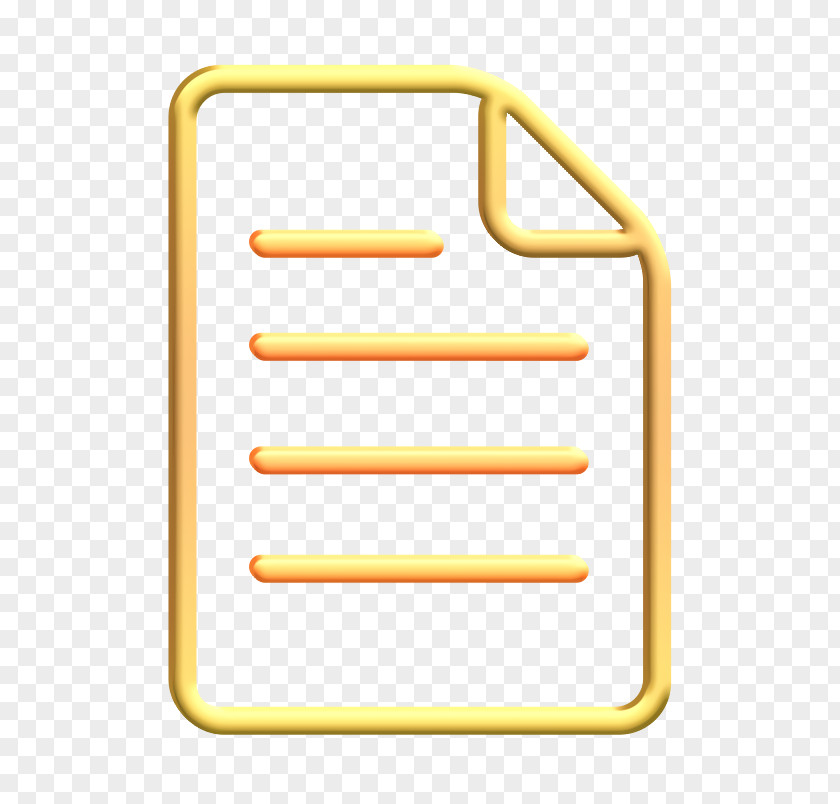 Rectangle Yellow Document Icon File Page PNG