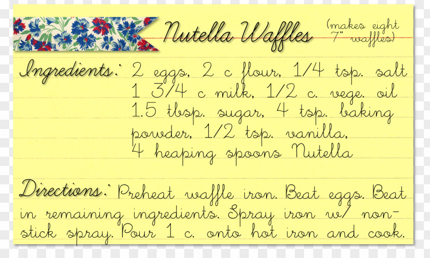 Waffle Nutella Handwriting Line Letter PNG