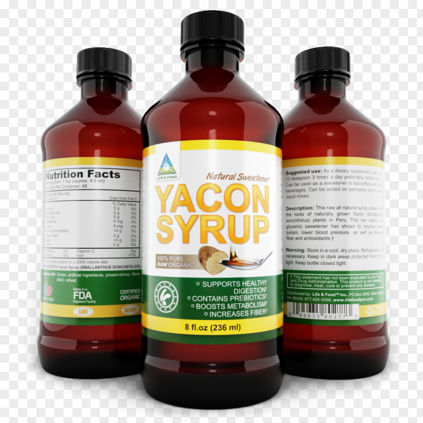 Bottle Yacón Syrup Dietary Supplement PNG