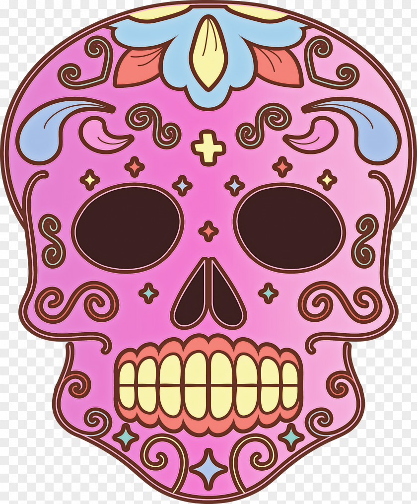 Day Of The Dead Día De Muertos Skull PNG