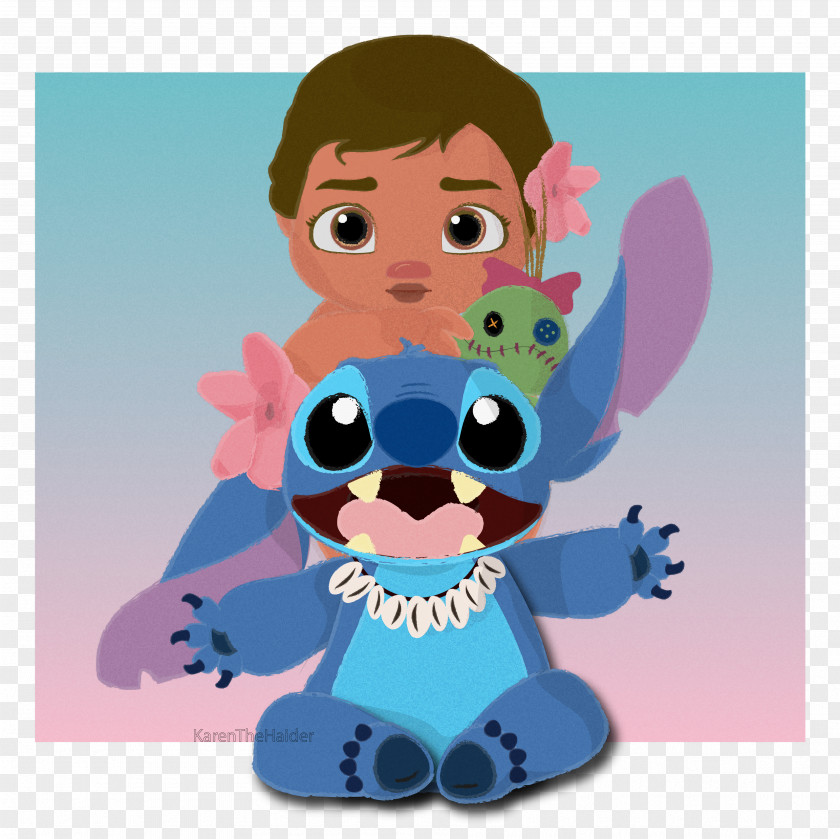 Moana Flower Lilo Pelekai & Stitch Doll Character PNG