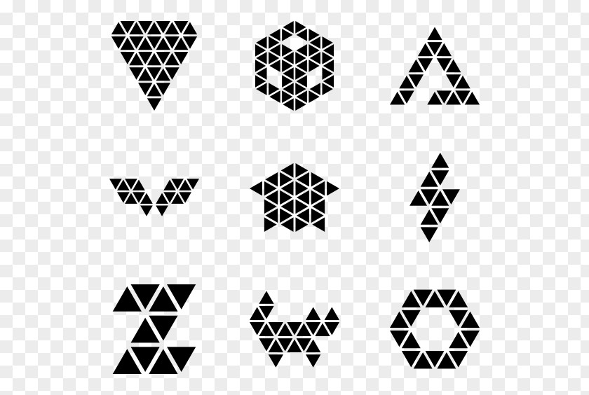 Polygonal Symbol Geometry Pattern PNG