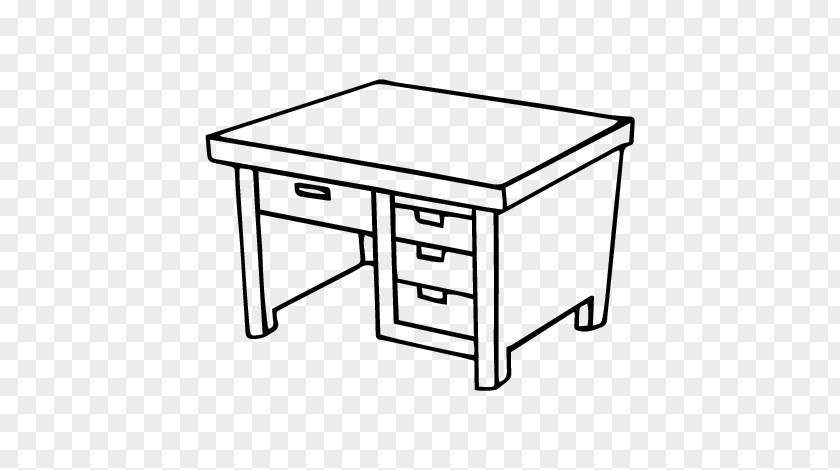 Table Desk Coloring Book Drawing Office PNG