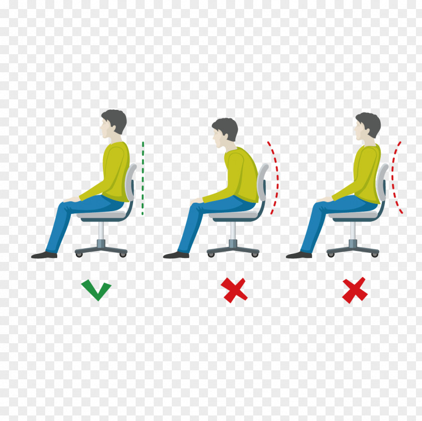 Demo Sitting Man Neutral Spine Human Body Stock Illustration PNG