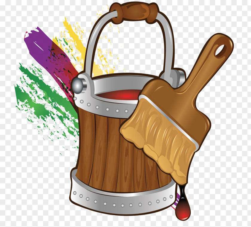 Paint Rollers Bucket Painting PNG