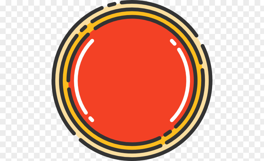 Push Button Circle Area Yellow PNG