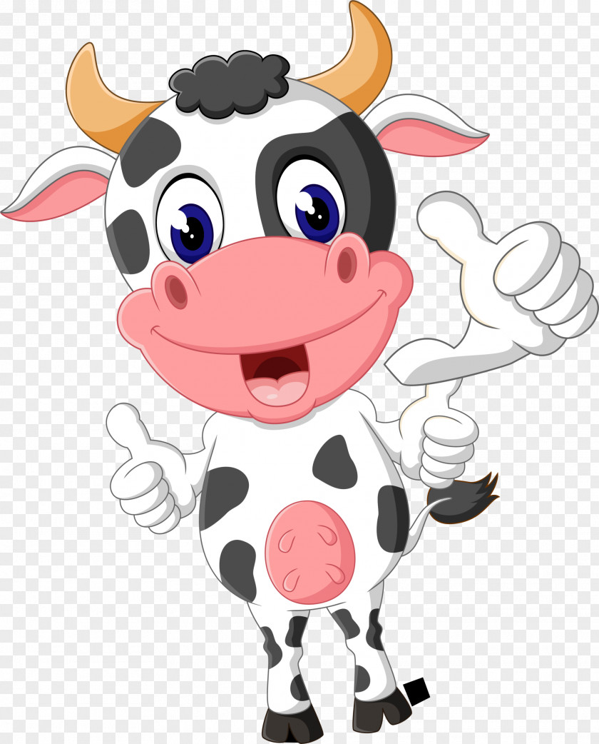 White Cartoon Cow PNG cartoon cow clipart PNG