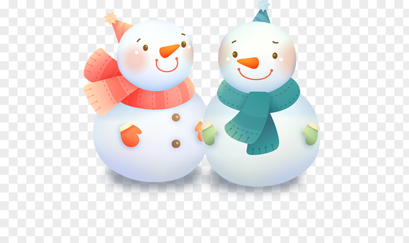 Cartoon Snowman Winter Illustration PNG