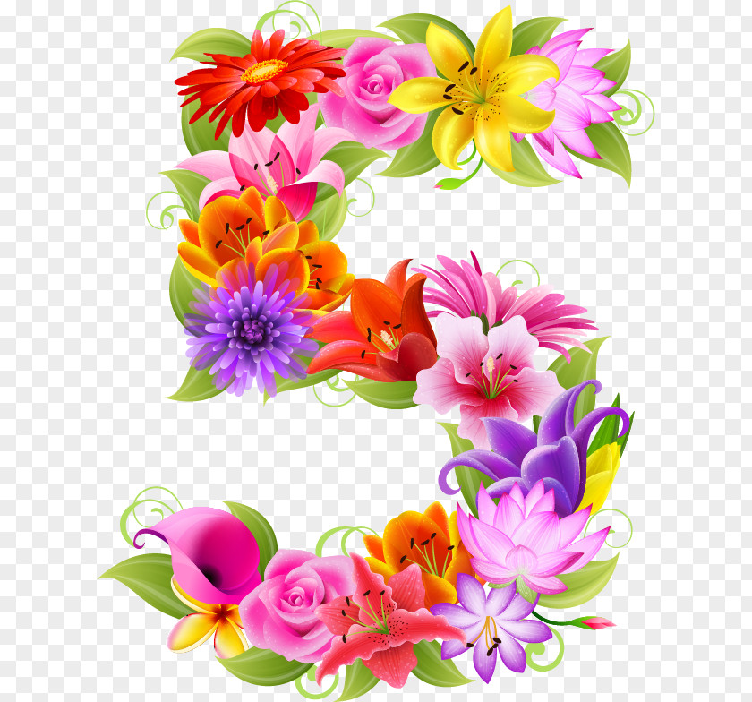 Flower Floral Design Floristry Number Clip Art PNG
